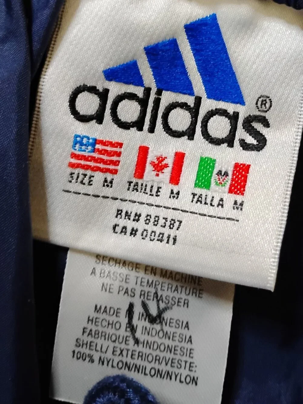 Vintage 90s Adidas 3 Stripe Wind Pants Joggers Trainers